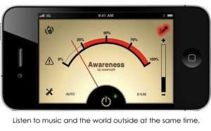 Awareness iPhone App provides Noise Cancellation To Any Earbuds