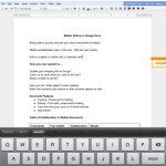 Google Docs iPad desktop editor