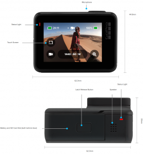 Hero 7 Black's Design - Back and Bottom Sides