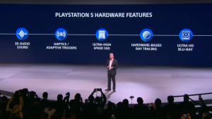 Sony's Press Conference at CES 2020, showcasing its upcoming PlayStation 5