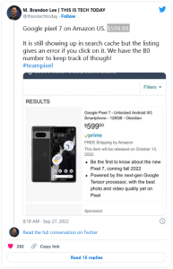 Google Pixel 7 leaks