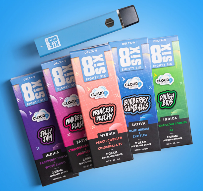 Eighty Six Cloud 9 Series – Delta-9 Disposable Vapes & Delta-9 Gummies