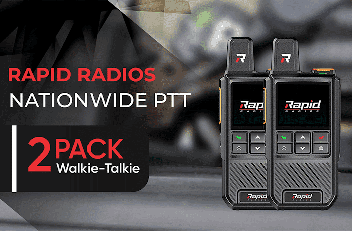 Rapid Radios Nationwide PTT Walkie-Talkie – Nationwide LTE Two-Way Radios