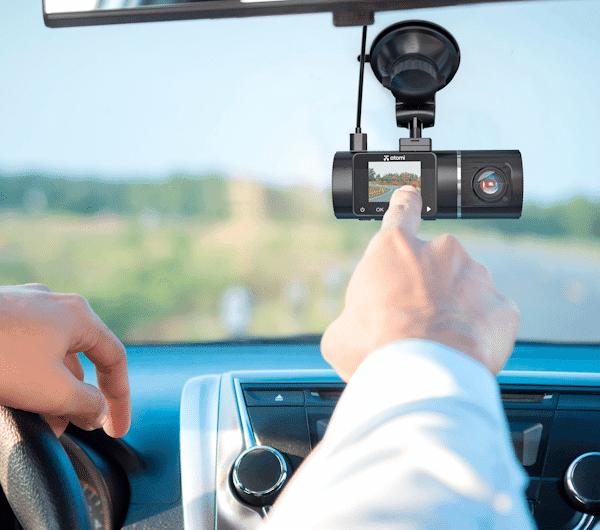 Atomi 4K Dual Lens Dash Cam – 4K UHD / 1080p FHD Dual-View Dash Cam w/ App Controls