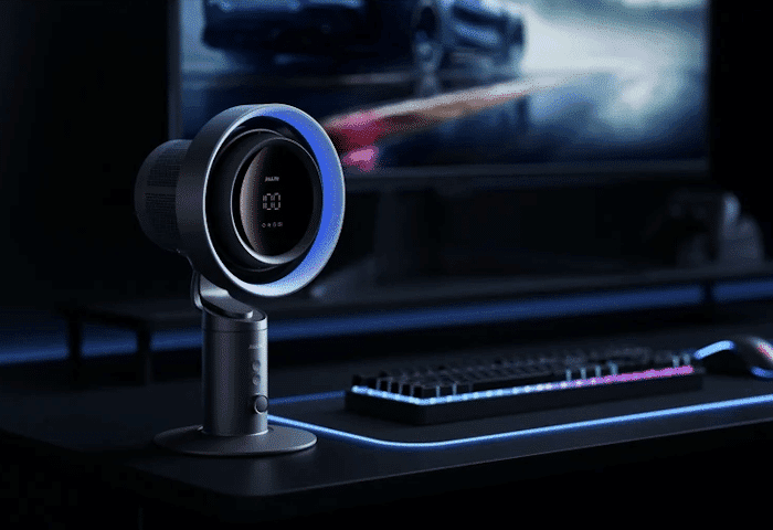 Jisulife Table Fan Pro3 – Bladeless Desktop Fan w/ HEPA Filter & RGB Light