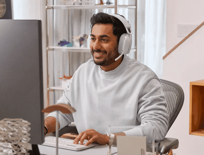 Logitech Zone Vibe 100 – Wireless Over-Ear Headphones w/ Fold-Out Boom Mic