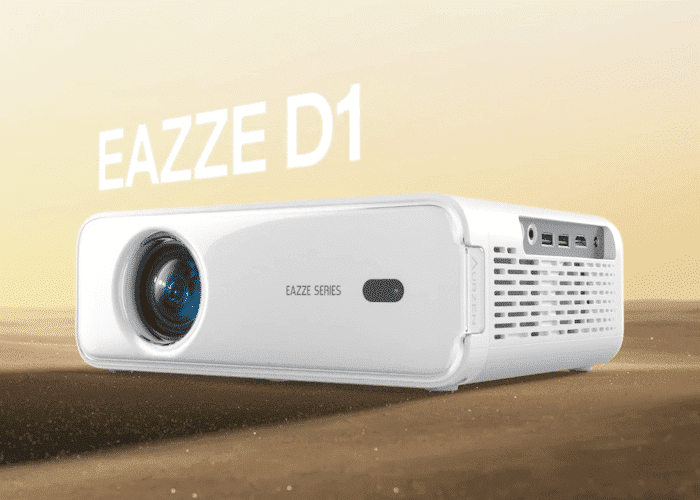 Aurzen EAZZE D1 – 1080p Smart Projector w/ Pre-Loaded Streaming Apps