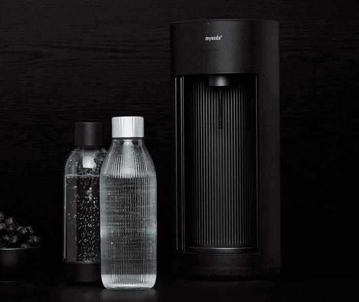 Mysoda Glassy – Sparkling Water Maker w/ 1L Glass & Plastic Bottles