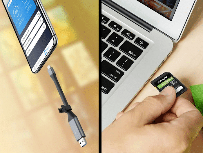 PNY DUO LINK iOS USB 3.0 OTG Flash Drive & PNY EliteX-PRO60 SD Card