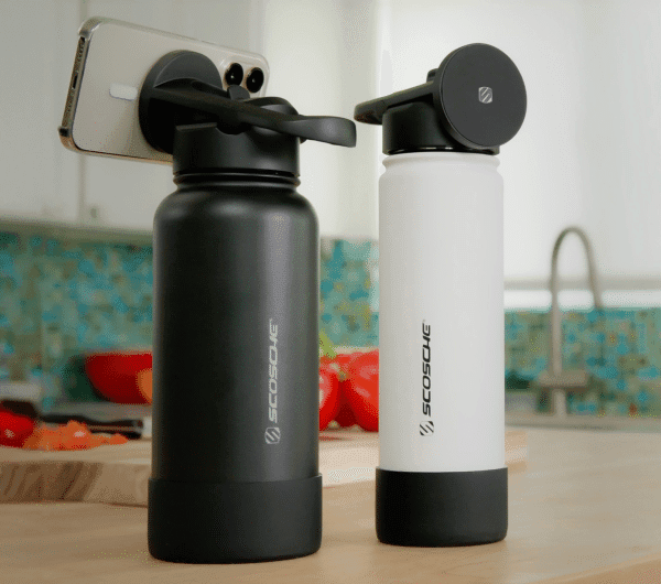 Scosche MagicMount Flask – Insulated Water Bottle w/ MagSafe Phone Mount