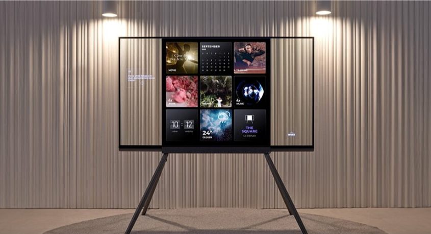LG Transparent OLED TV front LG Transparent OLED TV