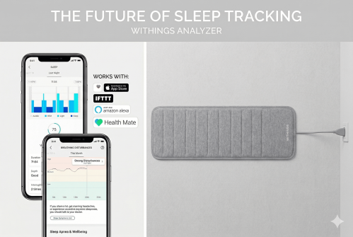 Withings Sleep Analyzer under mattress sleep tracking device Withings Sleep Analyzer under mattress sleep tracking device