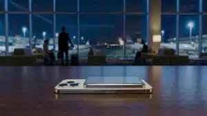 BMX SolidSafe Air 5K ultra-thin magnetic power bank attached to smartphone