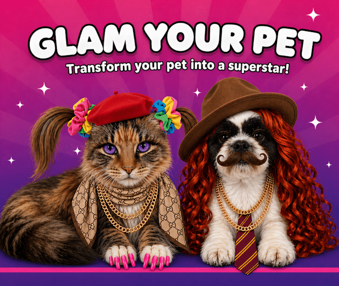 Glam Your Pet App – Hilarious AI-Powered App for Pet Makeover