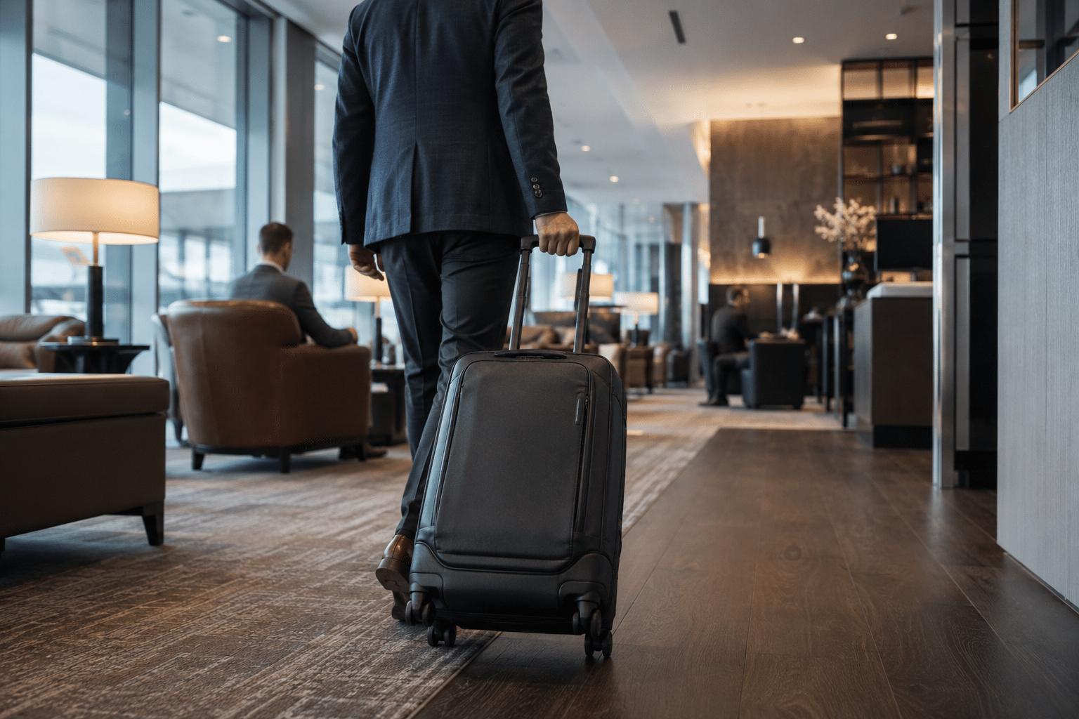 Peak Design Roller Pro Peak Design Roller Pro carry-on luggage in a modern airport setting