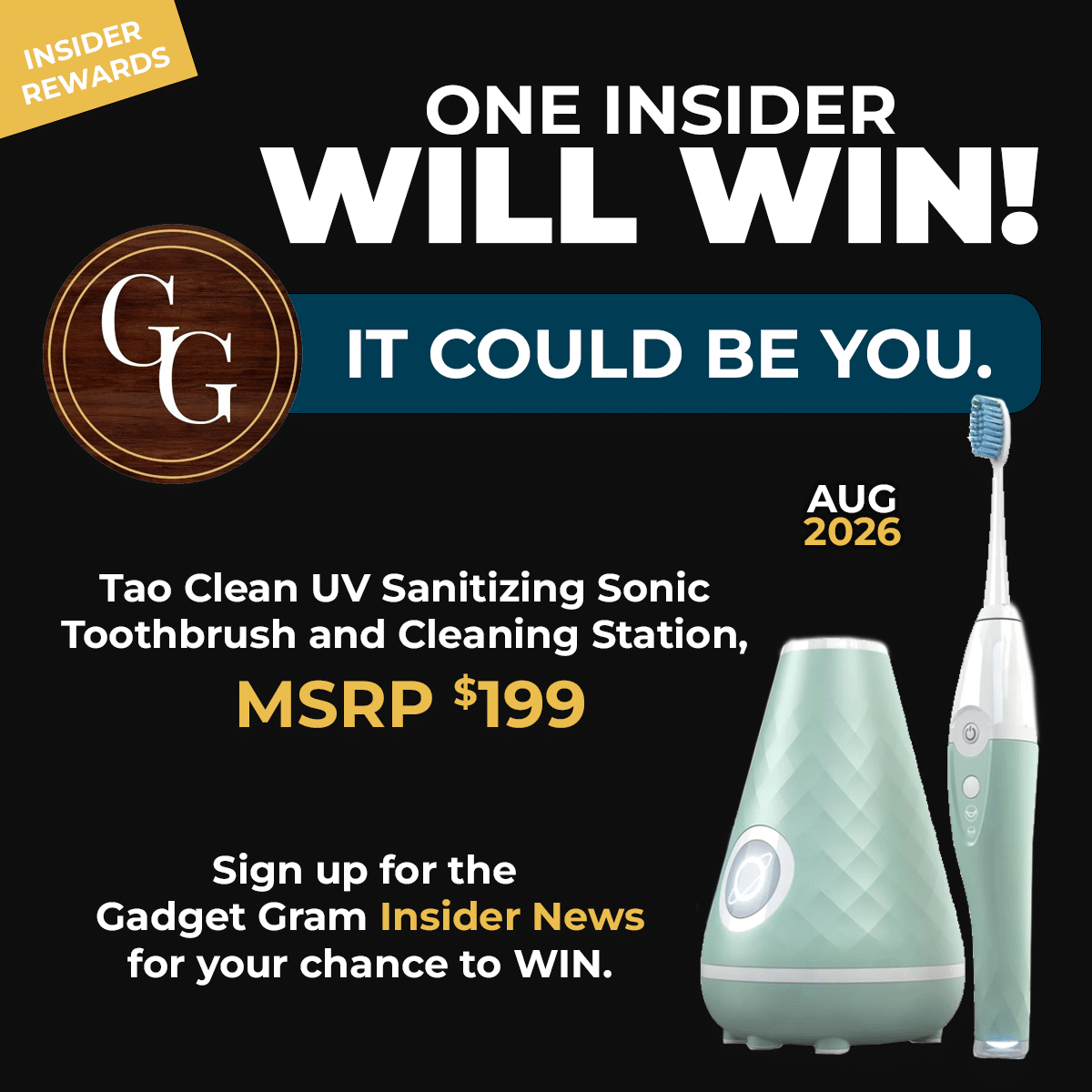 Tao Clean UV Sanitizing Sonic Toothbrush and Cleaning Station, MSRP $199