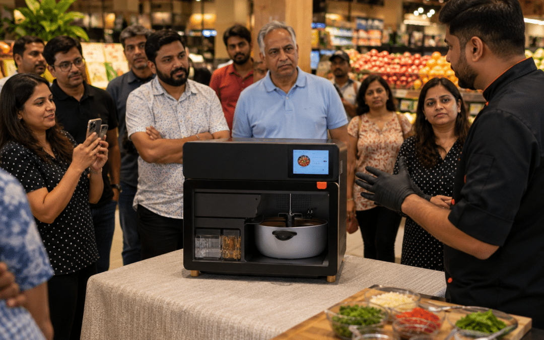 Nosh Debuts at Patel Brothers: Meet the World’s First Intelligent AI Robo-Chef for Homes