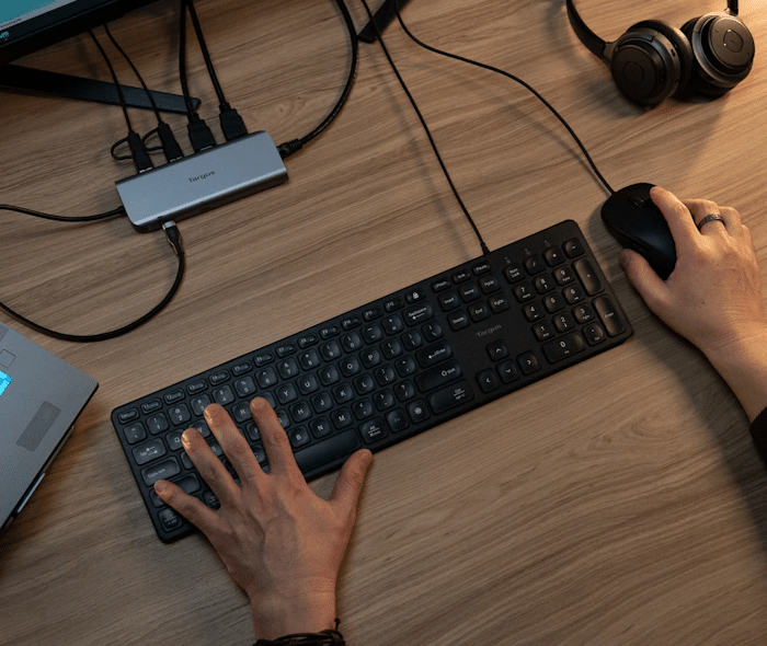 Targus Full-Size Wired EcoSmart Keyboard & Mouse Combo Enhances Workspace Productivity