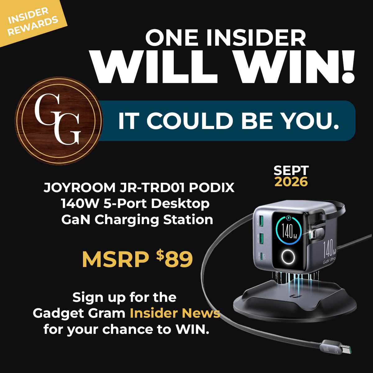 2026-09-Giveaway-Announcement-1200x1200 Win a JOYROOM PODIX 140W GaN Charger