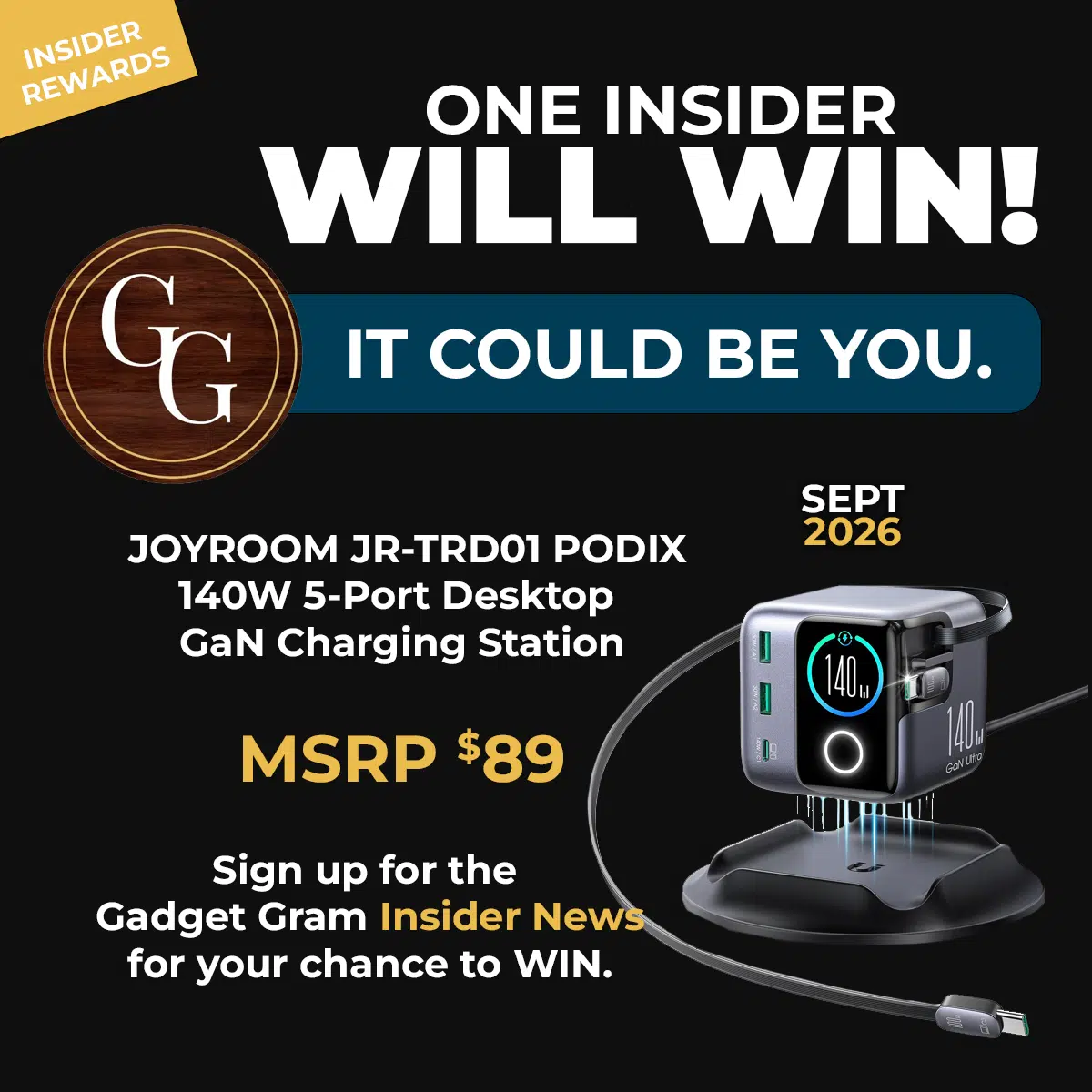 2026-09-Giveaway-Announcement-1200x1200 Win a JOYROOM PODIX 140W GaN Charger